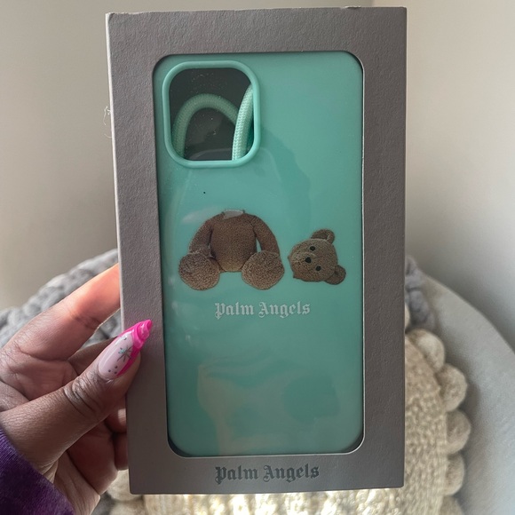 PALM ANGELS BLUE BEAR IPHONE 12/12 PRO PHONE CASE - Picture 4 of 5